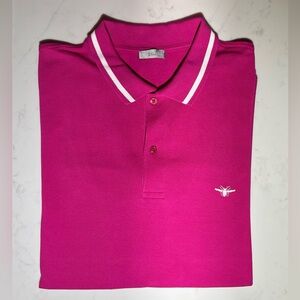 Dior polo shirt with iconic bee embroidered logo